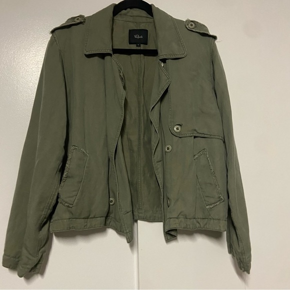 Rails Jackets & Blazers - Rails Barclay Sage Green Cropped Utility Military Jacket Size Small
